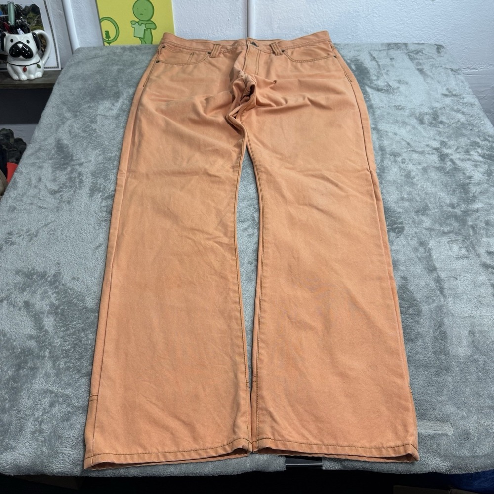 Filson Dry Tin Cloth 11.5 Oz Pants Mens 36 Whiskey Orange 5 Pocket Cotton Work